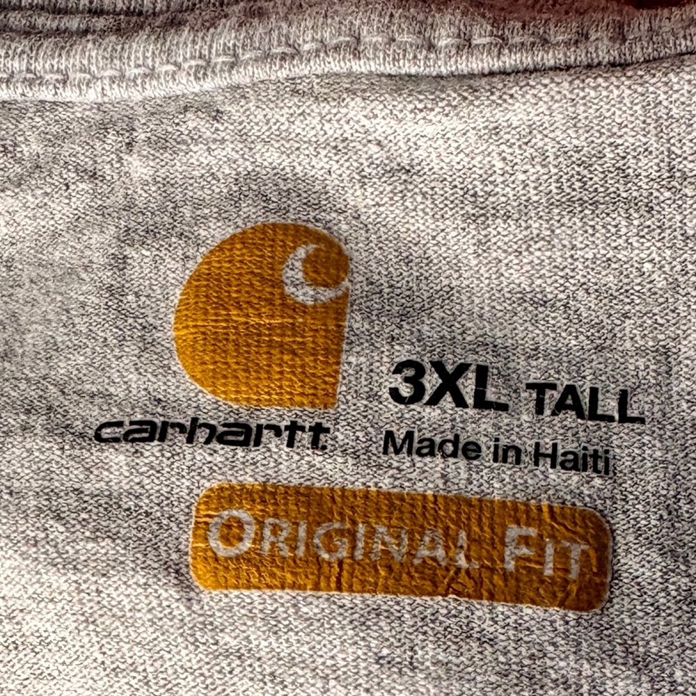 Carhartt Light Gray Men's Short Sleeve Tee - Size 3XL Tall - Picture 5 of 5